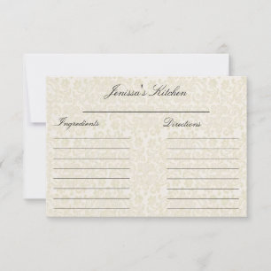 Ivory Lace Recipe Cards (3.5" x 5")