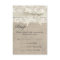 Ivory Lace Ribbon and Burlap Wedding RSVP Card