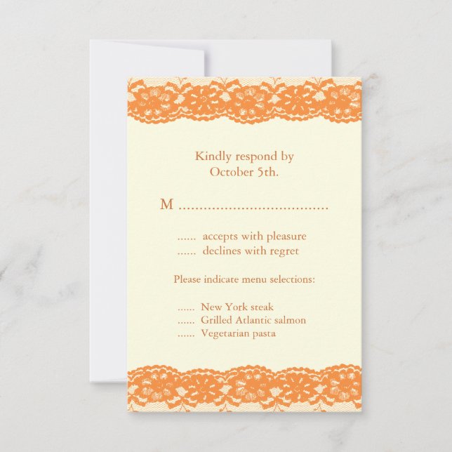 Ivory Lace RSVP (Front)