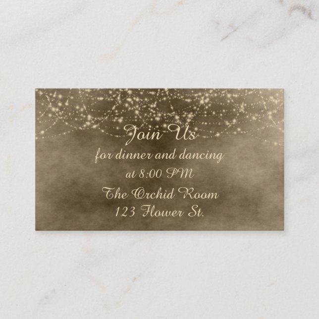 Ivory Lanterns Reception Cards (Front)