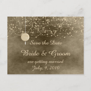 Ivory Lanterns Save the Date Postcard