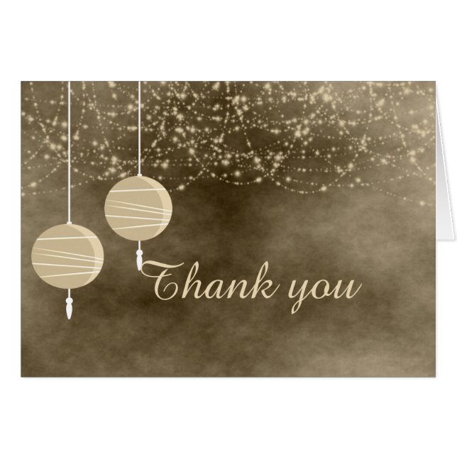 Ivory Lanterns Thank You Note Card (Front Horizontal)