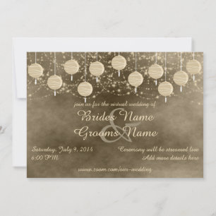 Ivory Lanterns Virtual Wedding Invitation