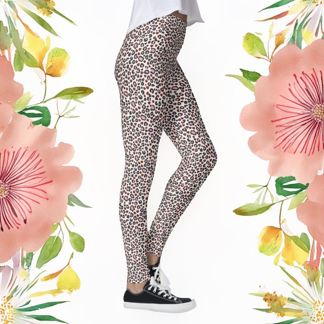 Ivory Leopard and Heart Print Leggings (Creator Uploaded)
