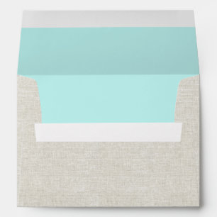 Ivory Linen Look Wedding Envelope