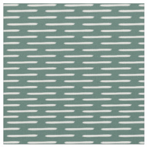 Ivory Lines on Dark Gray Turquoise Fabric