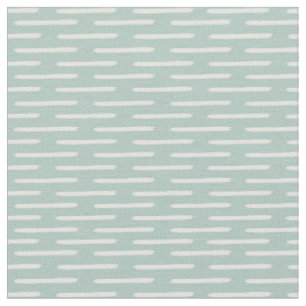 Ivory Lines on Pastel Grey Turquoise Fabric