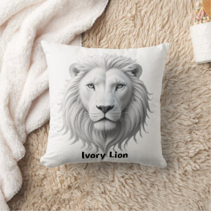 Ivory Lion Cushion
