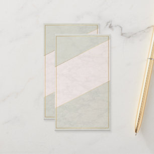 Ivory Marble Blank Appointment Card – Gold Accent