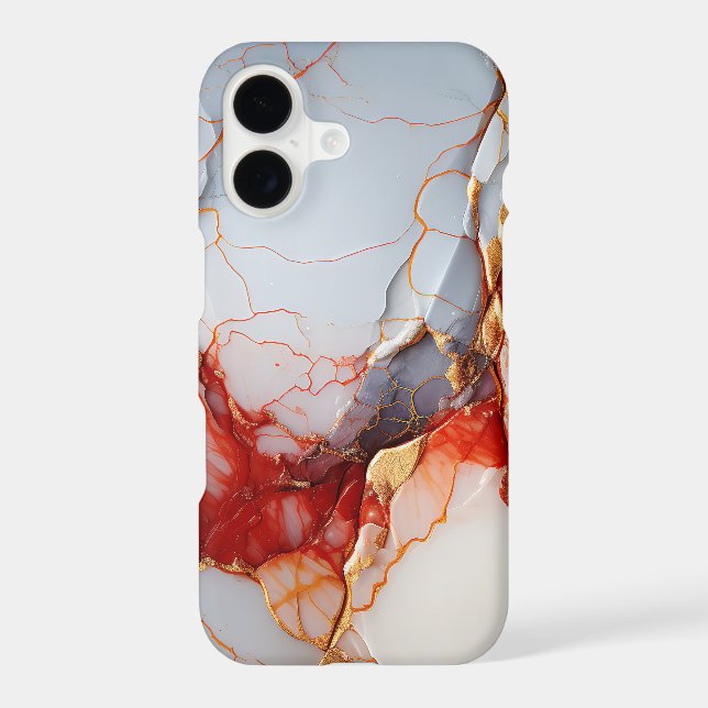 Ivory Marble with Crimson & Gold Veins (Back)