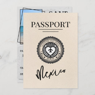 Ivory Mexico Passport Save The Date
