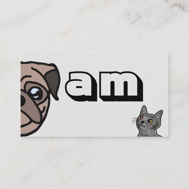 Ivory Minimalist Pet Sitter Cat And Dog Pet Care Business Card (Back)