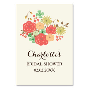 ivory mint coral floral bridal shower bingo cards