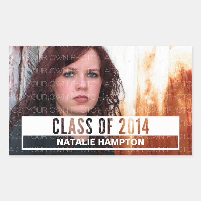 Ivory Modern Cut Out Grad Stickers (Front)