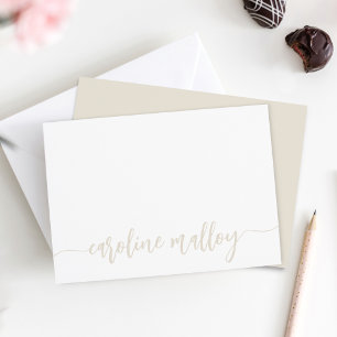 Ivory   Modern Scripted Name Personalised Card