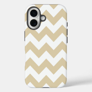 Ivory Neutral Chevrons iPhone 16 Case
