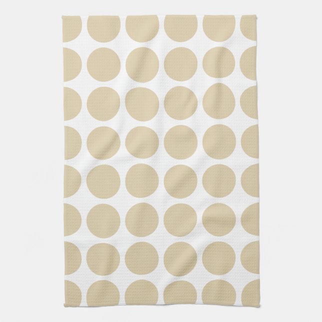 Ivory Neutral Dots Tea Towel (Vertical)