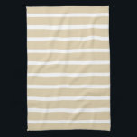 Ivory Neutral Stripes Tea Towel<br><div class="desc">Horizontal stripe patterns in a warm neutral colour palette.</div>