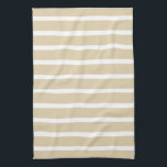 Ivory Neutral Stripes Tea Towel<br><div class="desc">Horizontal stripe patterns in a warm neutral colour palette.</div>