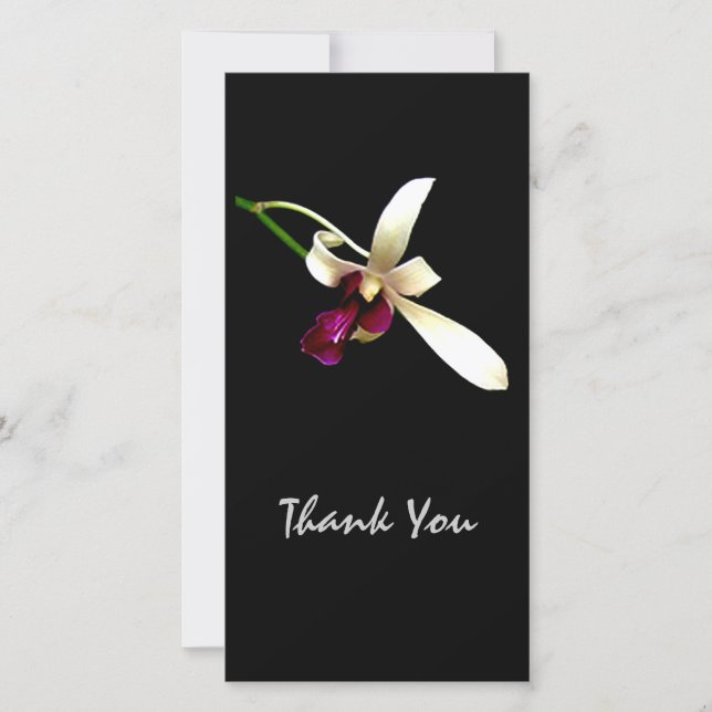 Ivory Orchids Thank You Card (Front)