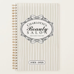 Ivory Ornate Bow Frame Beauty Salon Appointment Planner