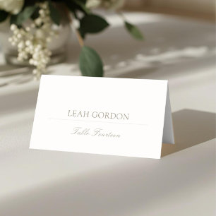 Ivory Oval & Stripe Wedding Table Card Number