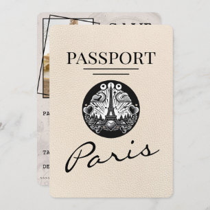 Ivory Paris Passport Save The Date