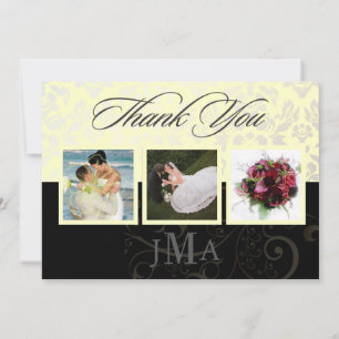 Ivory + Pearl Damask, Thank you cards, DIY colours Card
