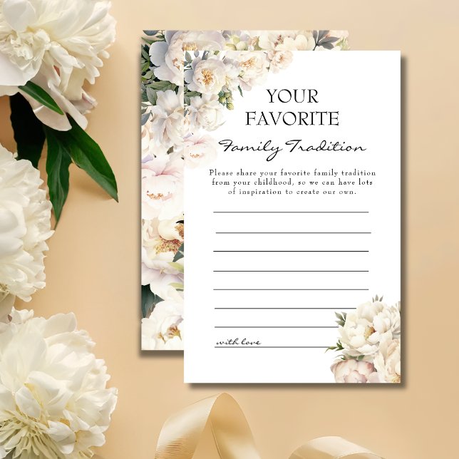 Ivory Peony Neutral Family Tradition Card (Creator Uploaded)