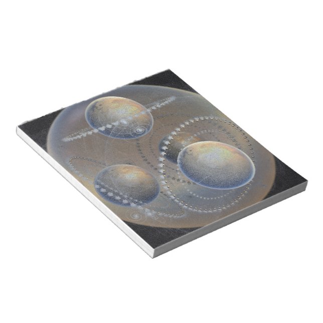 Ivory Planets Notepad (Angled)