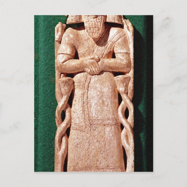 Ivory plaquette of a god postcard (Front)