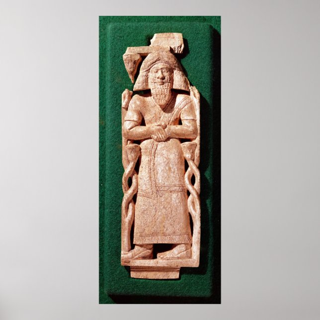 Ivory plaquette of a god poster (Front)