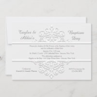 Ivory Railing Religious Invitation