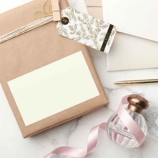Ivory Rectangular Sticker (Gifting)
