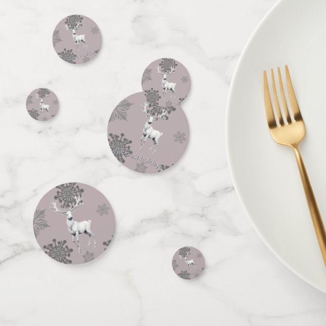 Ivory Reindeer Christmas | Pink Confetti (Group)