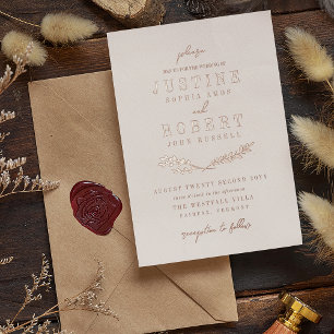 Ivory & Rose Gold Crossed Greenery Wedding