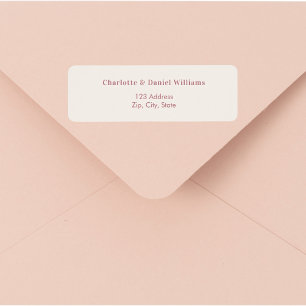 Ivory rose gold return address label