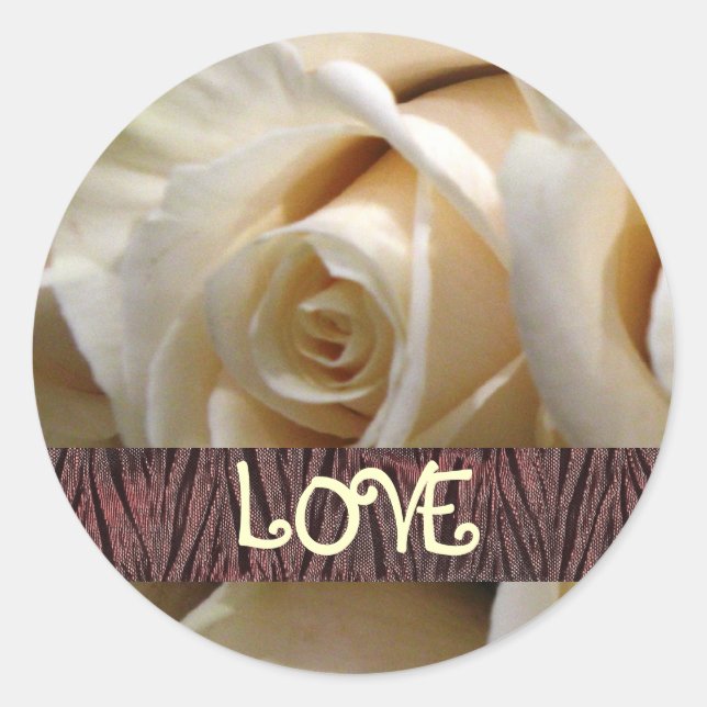 Ivory Rose Love Stickers (Front)