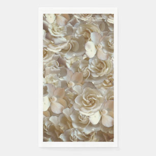 Ivory Rose Pattern – Elegant Floral Art Napkin