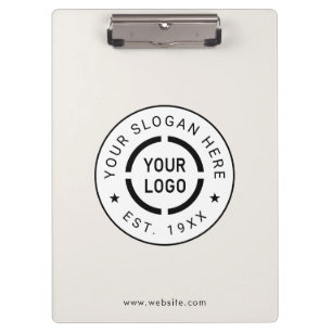 Ivory Round Custom Logo Business Branded Clipboard