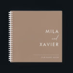 Ivory & Sand | Modern Minimal Wedding Guest Book<br><div class="desc">This simply elegant wedding guest book features modern minimal sans serif typography and delivers only the information that serves a purpose. Collect your loved ones sentiments with our chic and simple tuscan terracotta collection.</div>