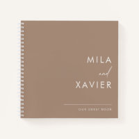 Ivory & Sand | Modern Minimal Wedding Guest Book