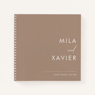 Ivory & Sand   Modern Minimal Wedding Guest Book
