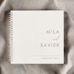 Ivory & Sand | Modern Minimal Wedding Guest Book<br><div class="desc">This simply elegant wedding guest book features modern minimal sans serif typography and delivers only the information that serves a purpose. Collect your loved ones sentiments with our chic and simple tuscan terracotta collection.</div>