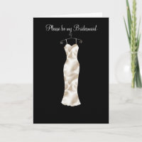 Ivory satin frock, Please be my Bridesmaid
