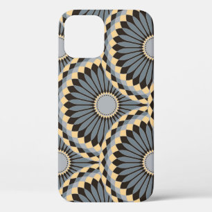 Ivory Silver: Circular Floral Tile. iPhone 12 Case