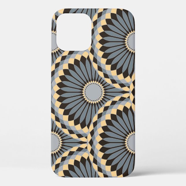 Ivory Silver: Circular Floral Tile. Case-Mate iPhone Case (Back)