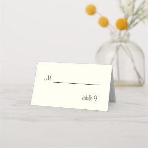 Ivory simple chic wedding place cards