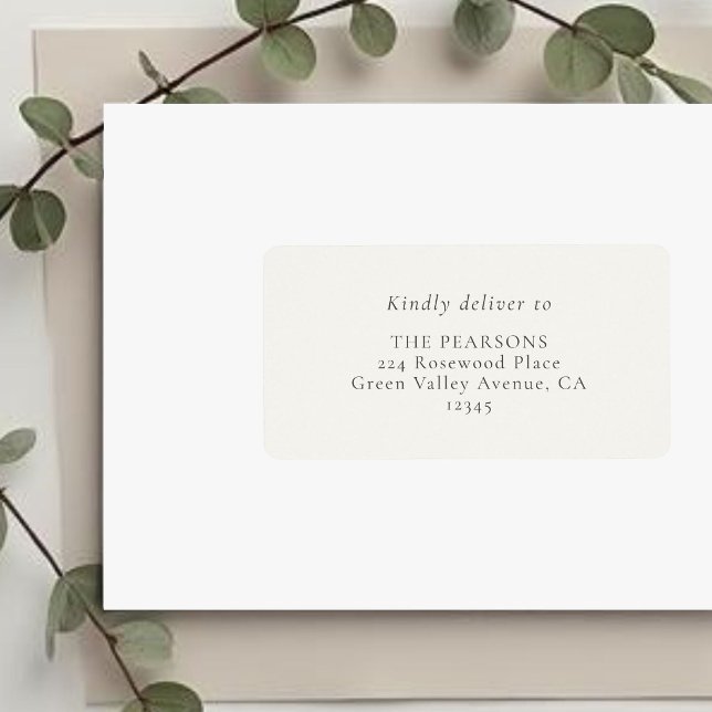 Ivory | Simple Wedding Address Label (Creator Uploaded)
