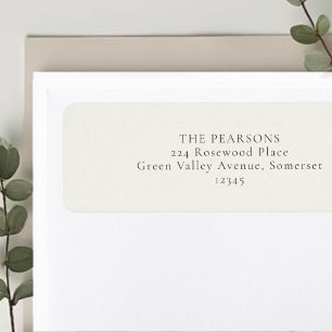 Ivory    Simple Wedding Return Address Label